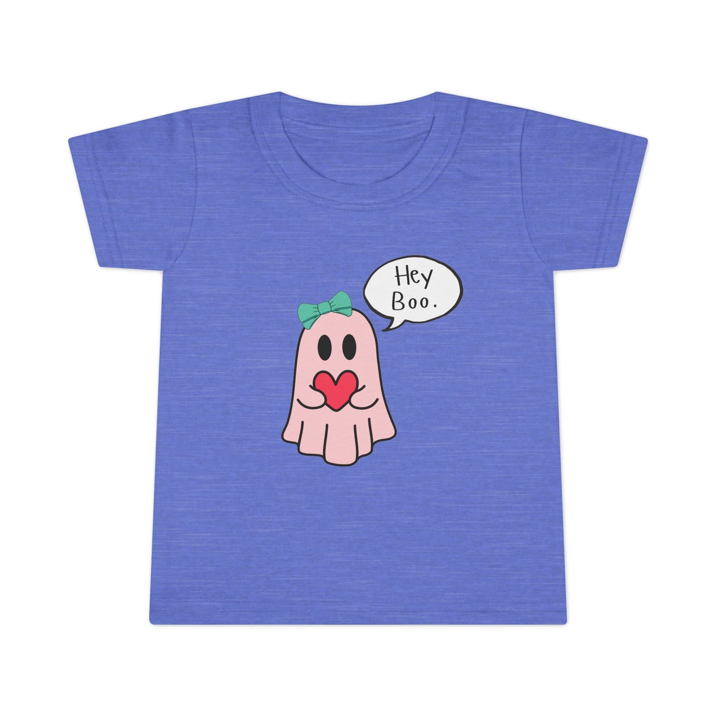 Adorable Toddler Ghost T-Shirt - 'Hey Boo' Design, Fun Kids Tee, Halloween Costume, Playdate Outfit, Gift for Toddlers