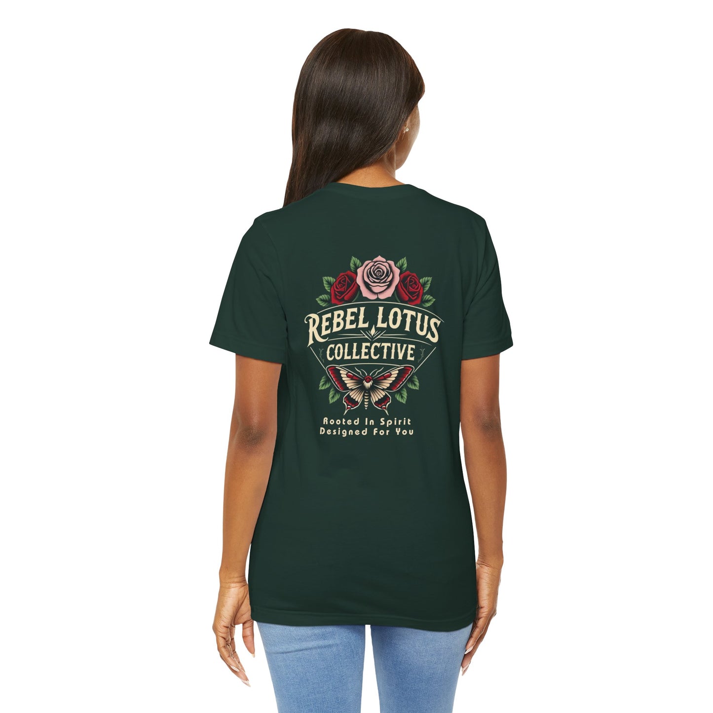 Rebel Lotus Collective Tee - Unisex Short Sleeve Shirt, Boho Style Apparel, Spiritual Gift, Festival Wear, Nature-Inspired Fashion