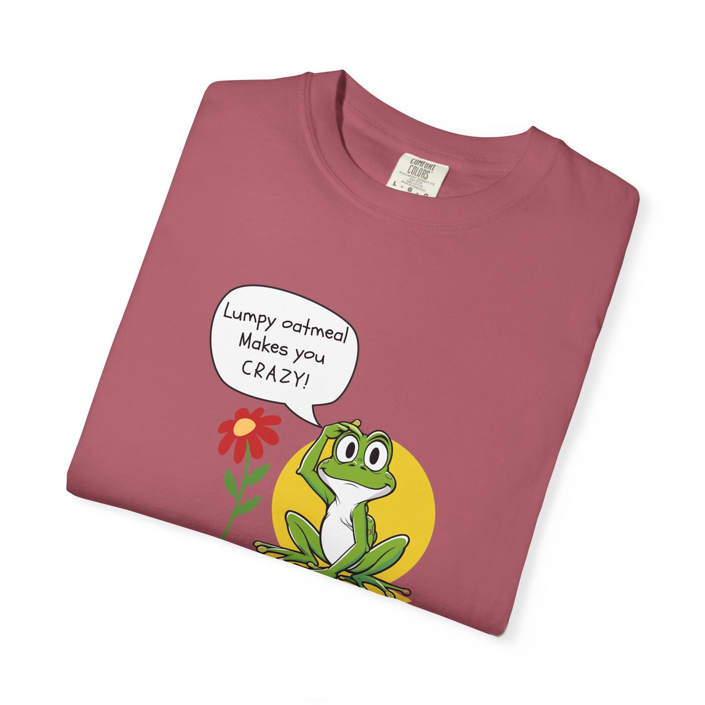 Lumpy Oatmeal Makes You Crazy Funny Frog T-Shirt, Unisex Chill Tee, Gift for Nature Lovers, Cute Animal Shirt, Perfect for Birthdays, Casual Wear