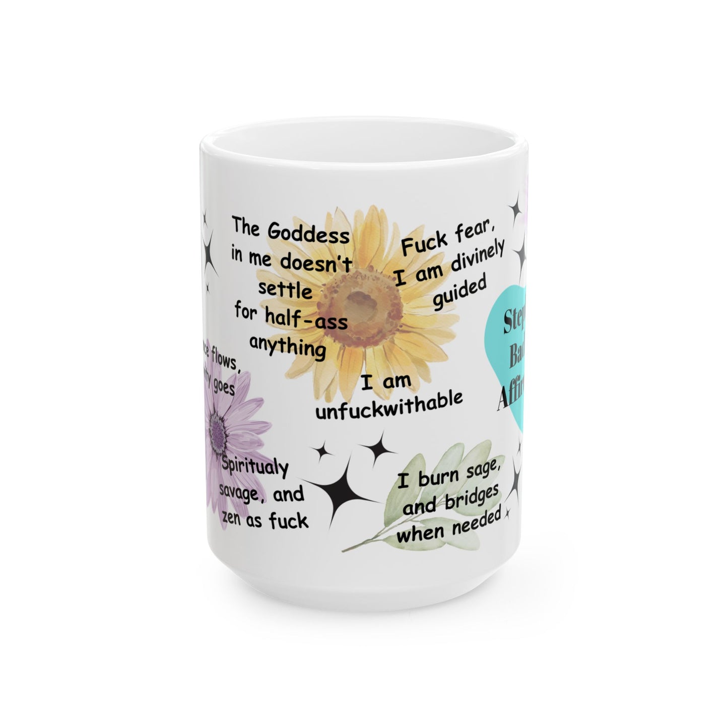 Inspirational Coffee Mug - Goddess Vibes, Motivational Drinkware, Unique Gift for Her, Mindfulness Mug, Affirmation Ceramic Cup