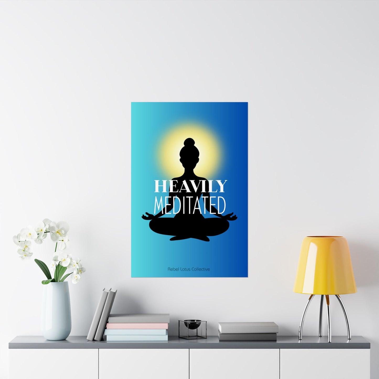 Heavily Meditated Matte Vertical Poster - Mindfulness Decor for Yoga Lovers