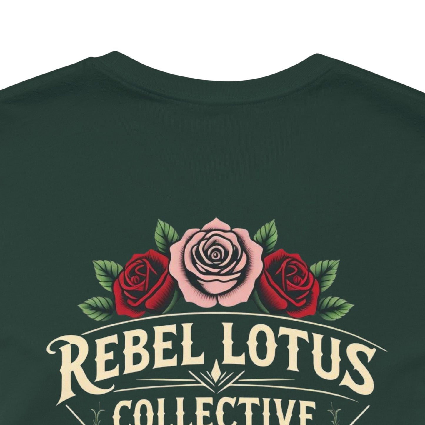 Rebel Lotus Collective Tee - Unisex Short Sleeve Shirt, Boho Style Apparel, Spiritual Gift, Festival Wear, Nature-Inspired Fashion