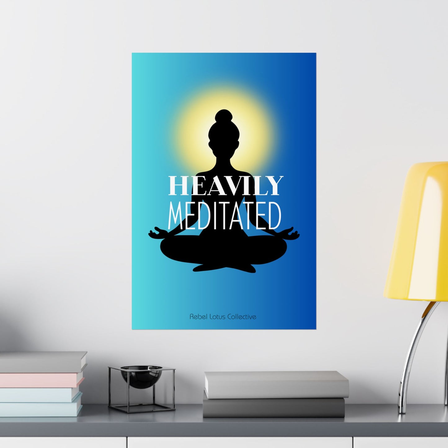 Heavily Meditated Matte Vertical Poster - Mindfulness Decor for Yoga Lovers