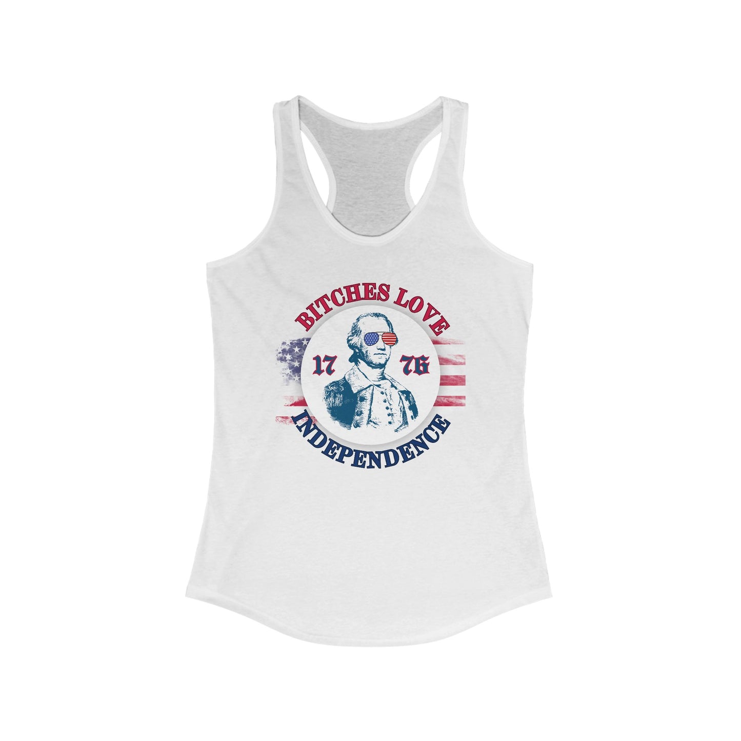 Patriotic Women's Racerback Tank - Independence Day, 4th of July, Summer Style, Casual Wear, Gift for Her