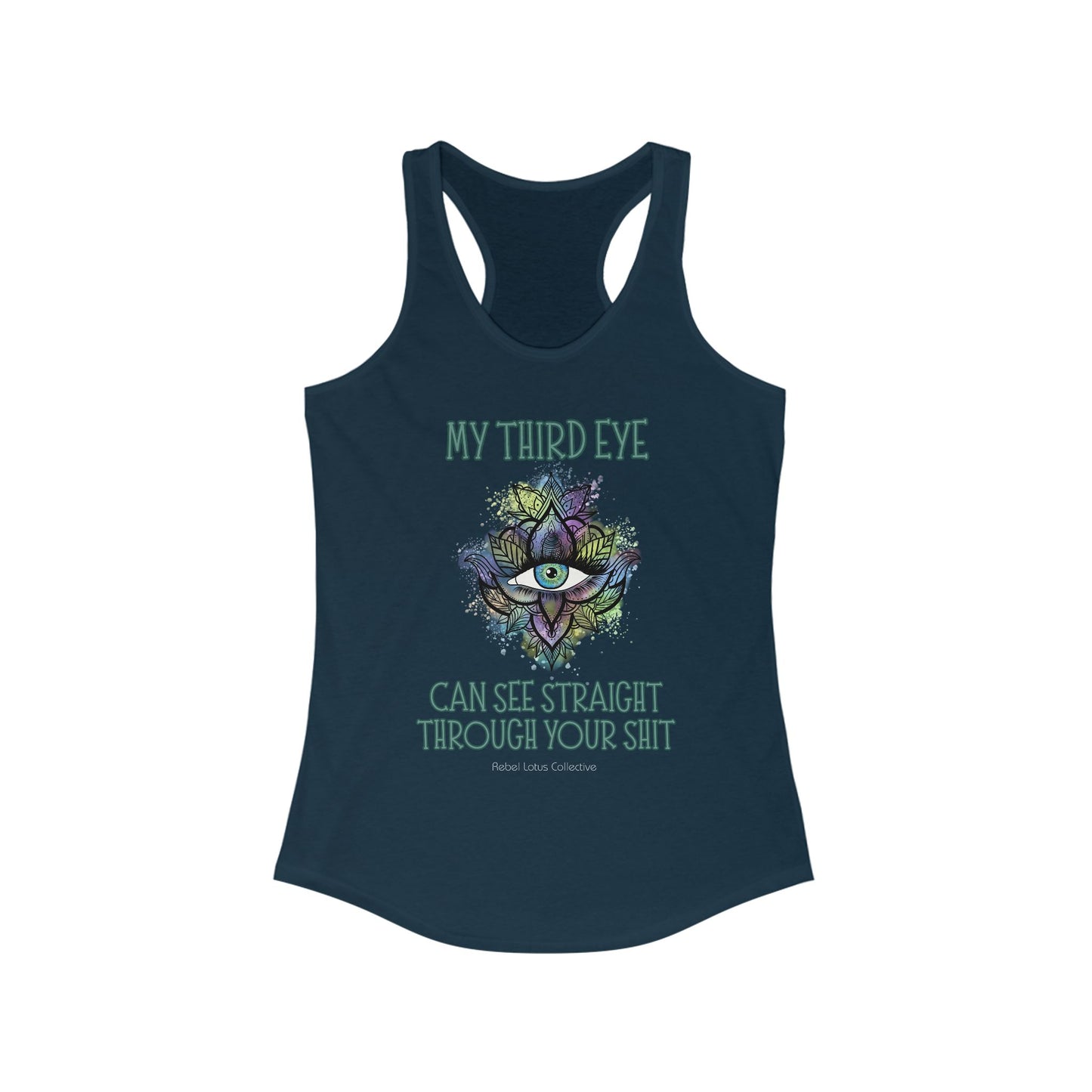 My Third Eye Racerback Tank - Spiritual Humor Top for Yoga and Casual Wear