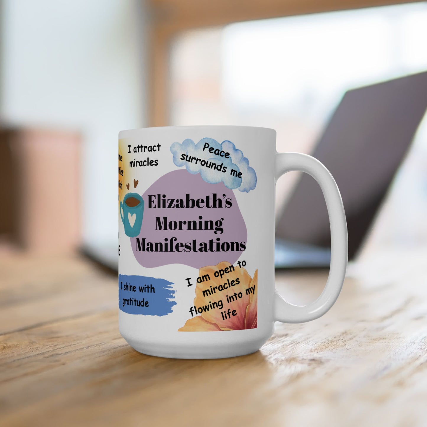 Inspirational Ceramic Mug, Affirmation Coffee Cup, Motivational Drinkware, Mindfulness Gift for Her, Positive Quotes Mug, Self-care Tea Cup