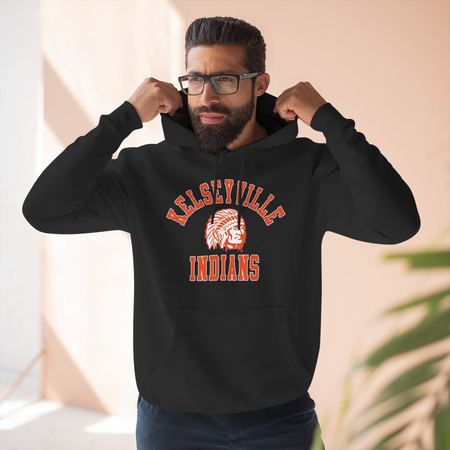 Kelseyville Indians Fleece Hoodie - Cozy Sportswear for Game Days, Team Spirit, Casual Outings, Gift Idea, School Events