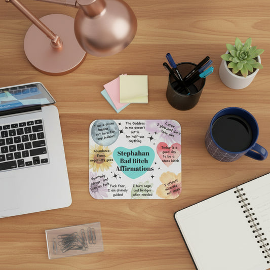 Empowering Affirmation Mouse Pad, Divine Badass Office Decor, Motivational Desk Accessory, Gift for Boss Ladies, Inspirational Workspace