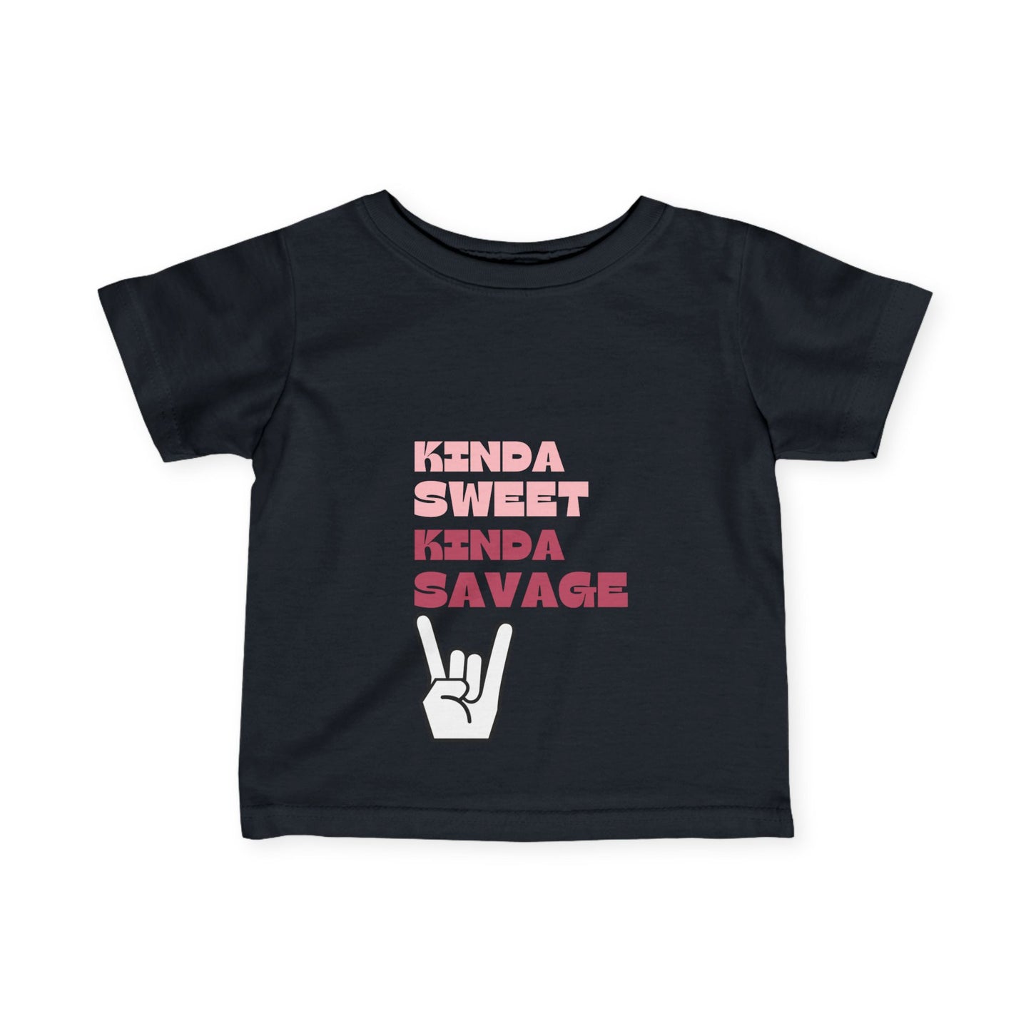 Kinda Sweet Kinda Savage Girls Infant Fine Jersey Tee