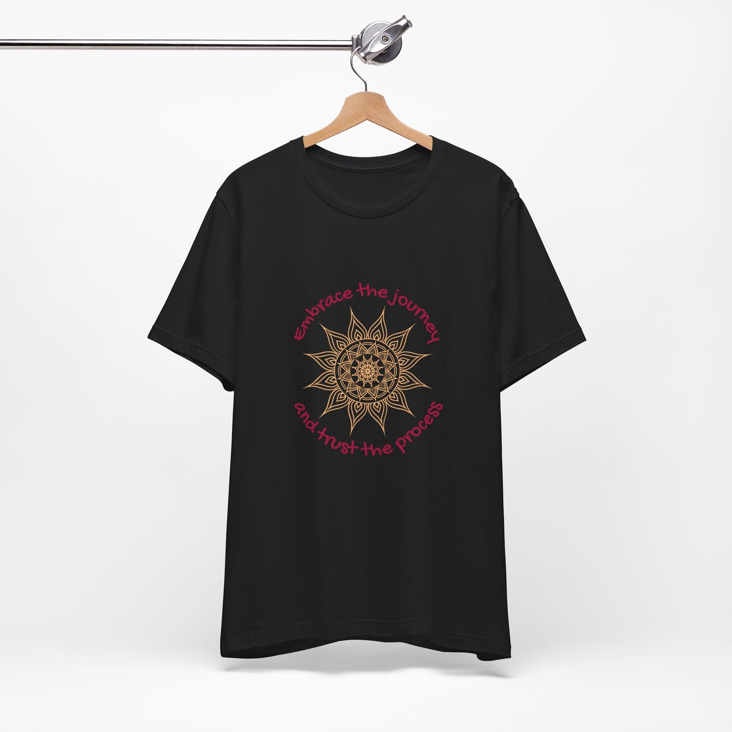 Embrace the Journey and Trust the Process Mandala Design Woman's Jersey Short Sleeve Tee