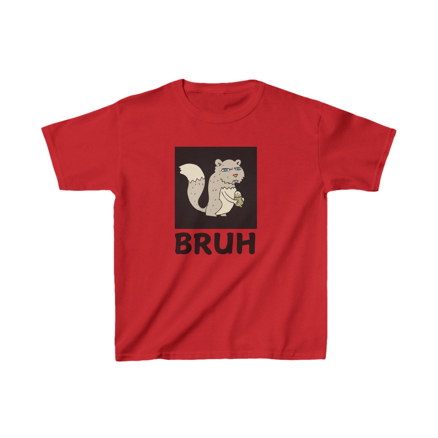 Angry Squirrel "Bruh" Kids Heavy Cotton™ Tee