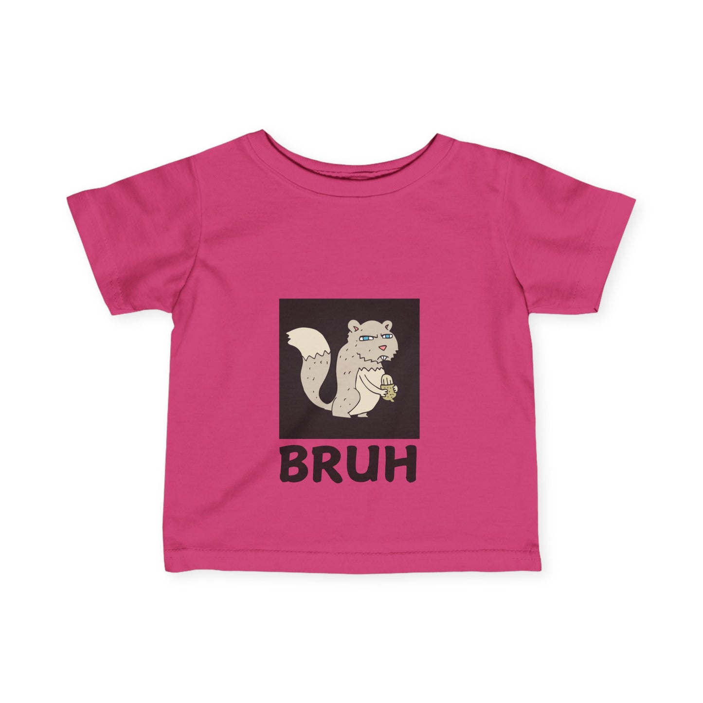 Angry Squirrel "Bruh" Infant Fine Jersey Tee