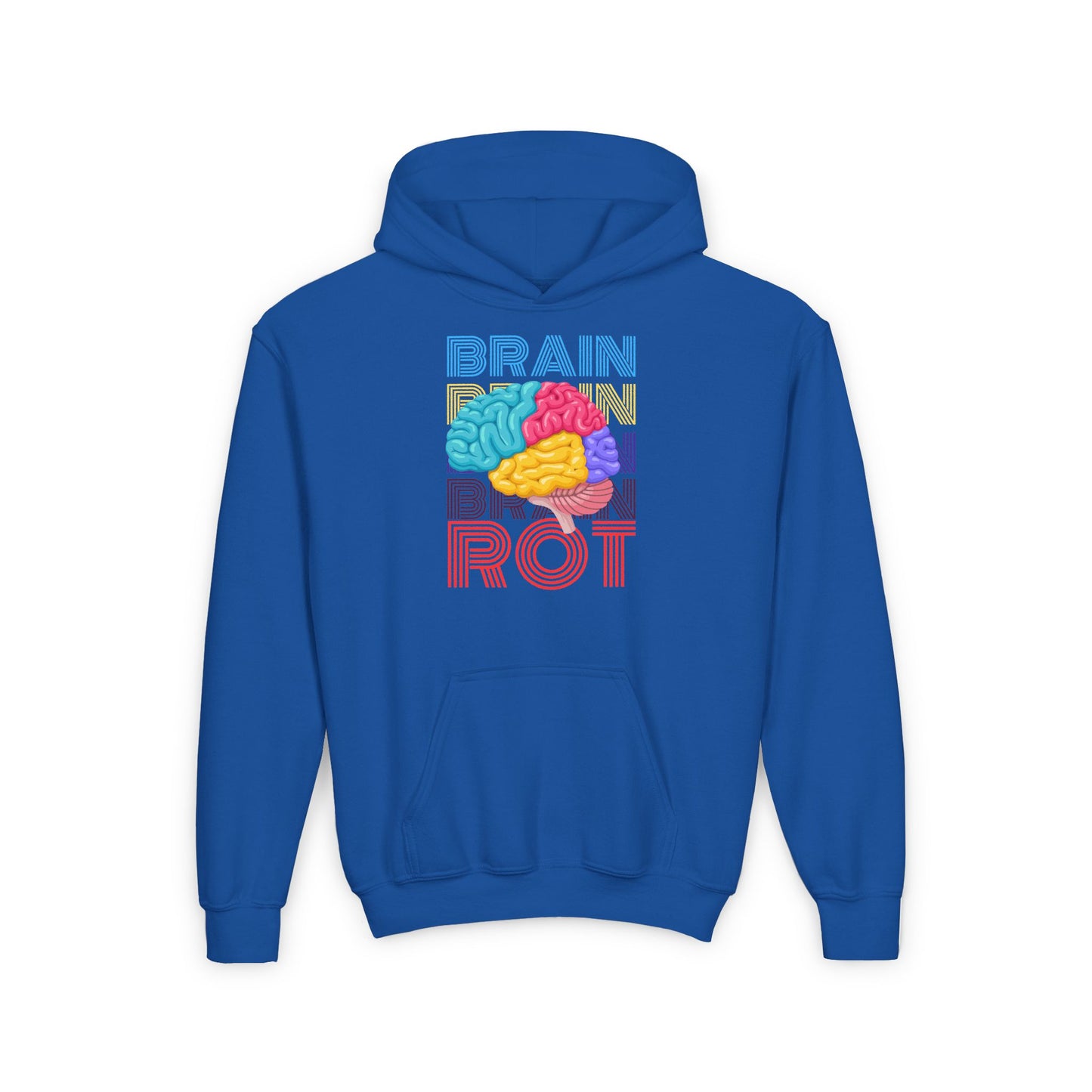 "Brain Rot" Youth Heavy Blend Hooded Sweatshirt