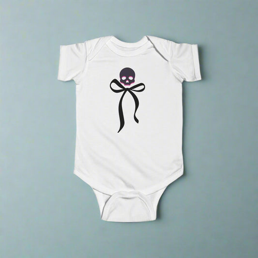 Skull & Bow Infant Fine Jersey Bodysuit