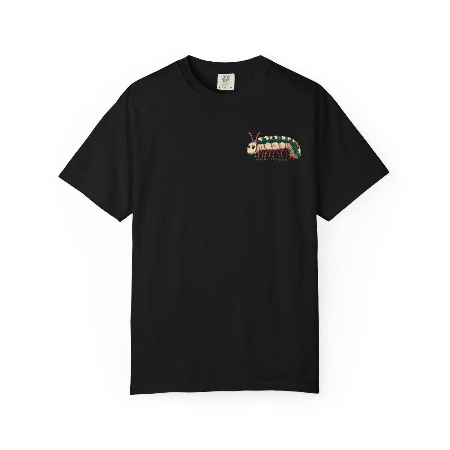 Metamorphosis Tee, Soft Cotton T-Shirt with Caterpillar/Moth Design, Casual Wear. Be Inspired