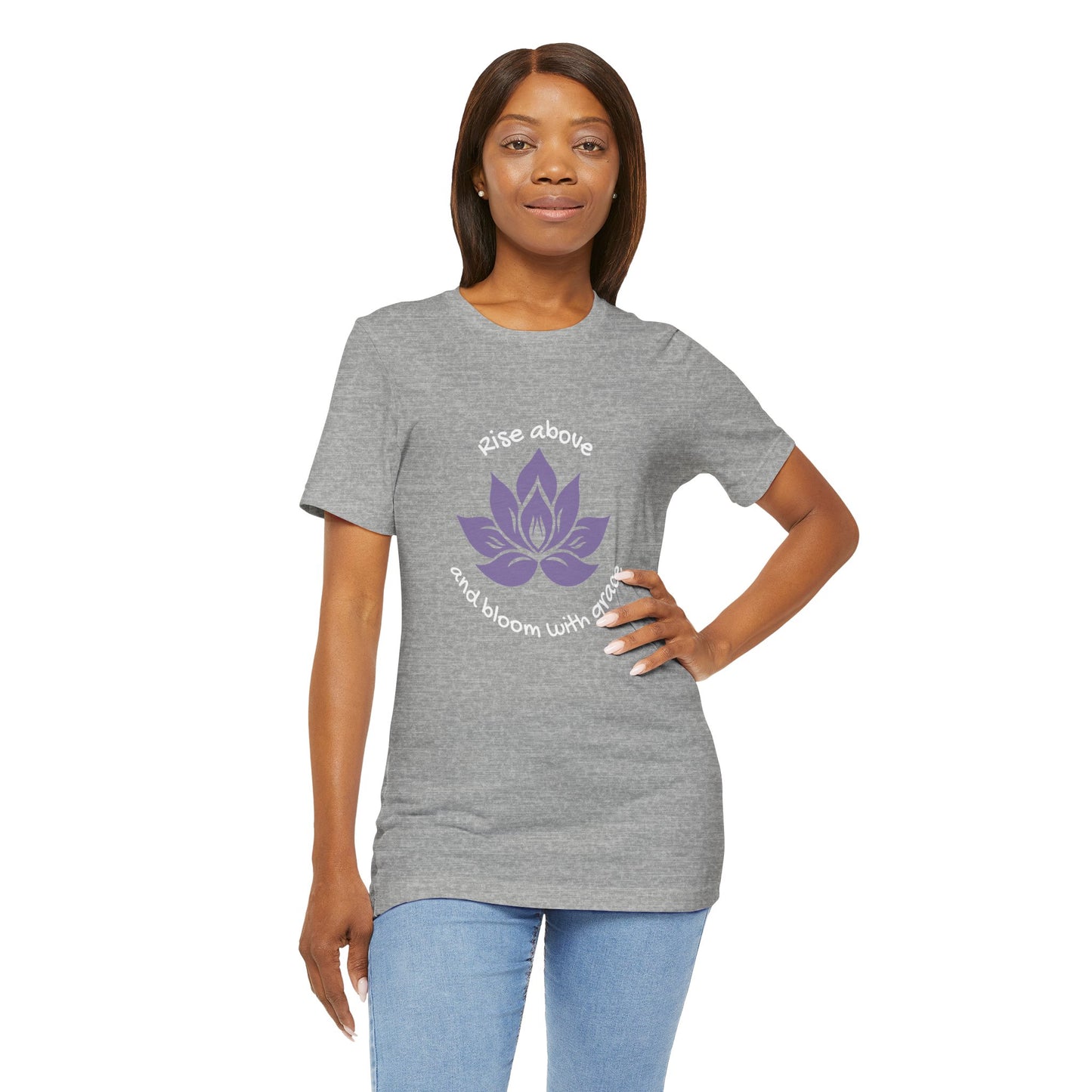 Rise Above and Bloom with Grace Lotus Flower Jersey Short Sleeve Tee