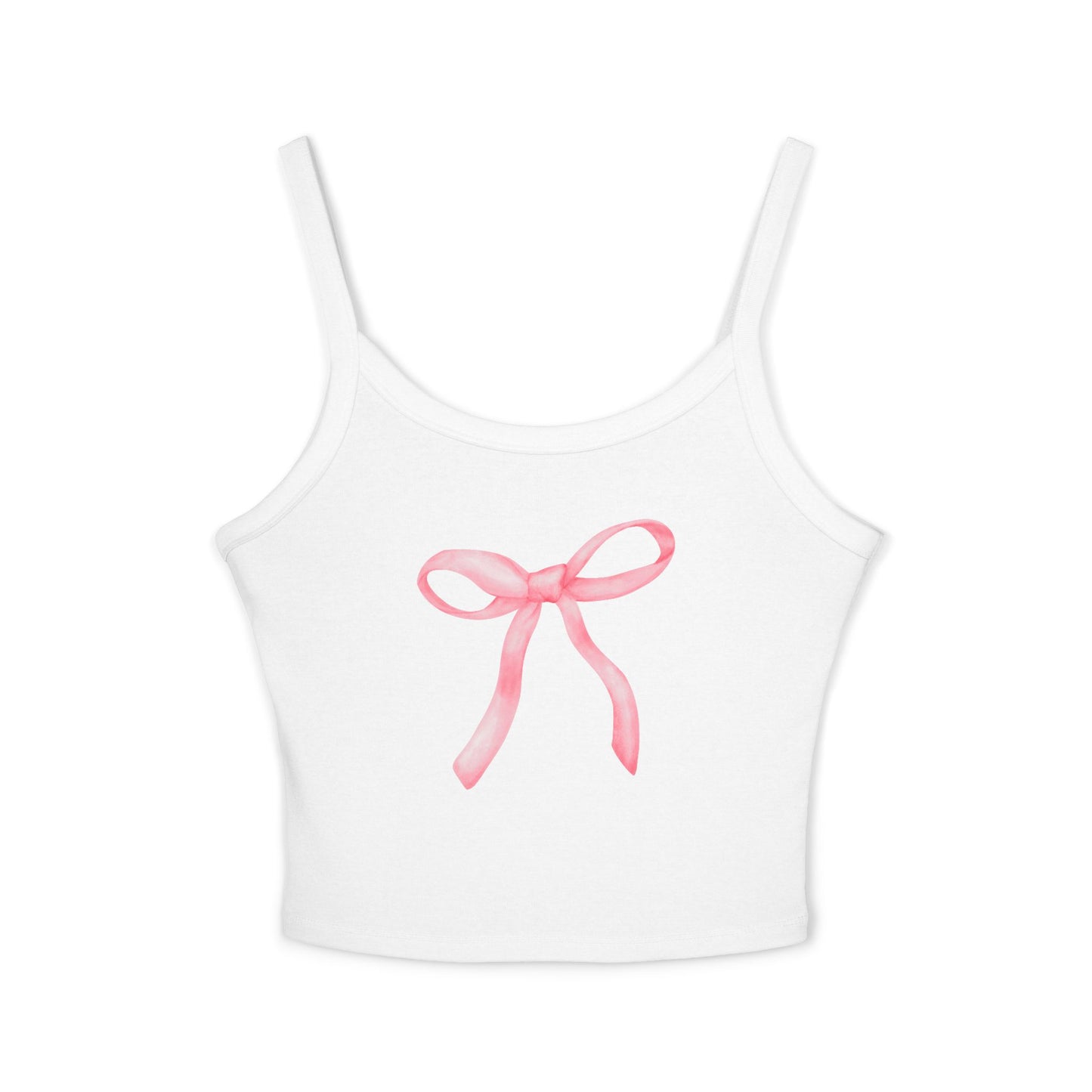 Bow Print Women's Spaghetti Strap Tank Top