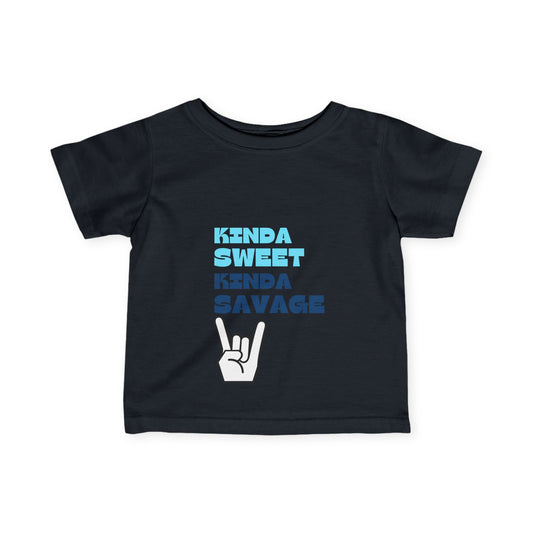 Kinda Sweet Kinda Savage Boys Infant Fine Jersey Tee