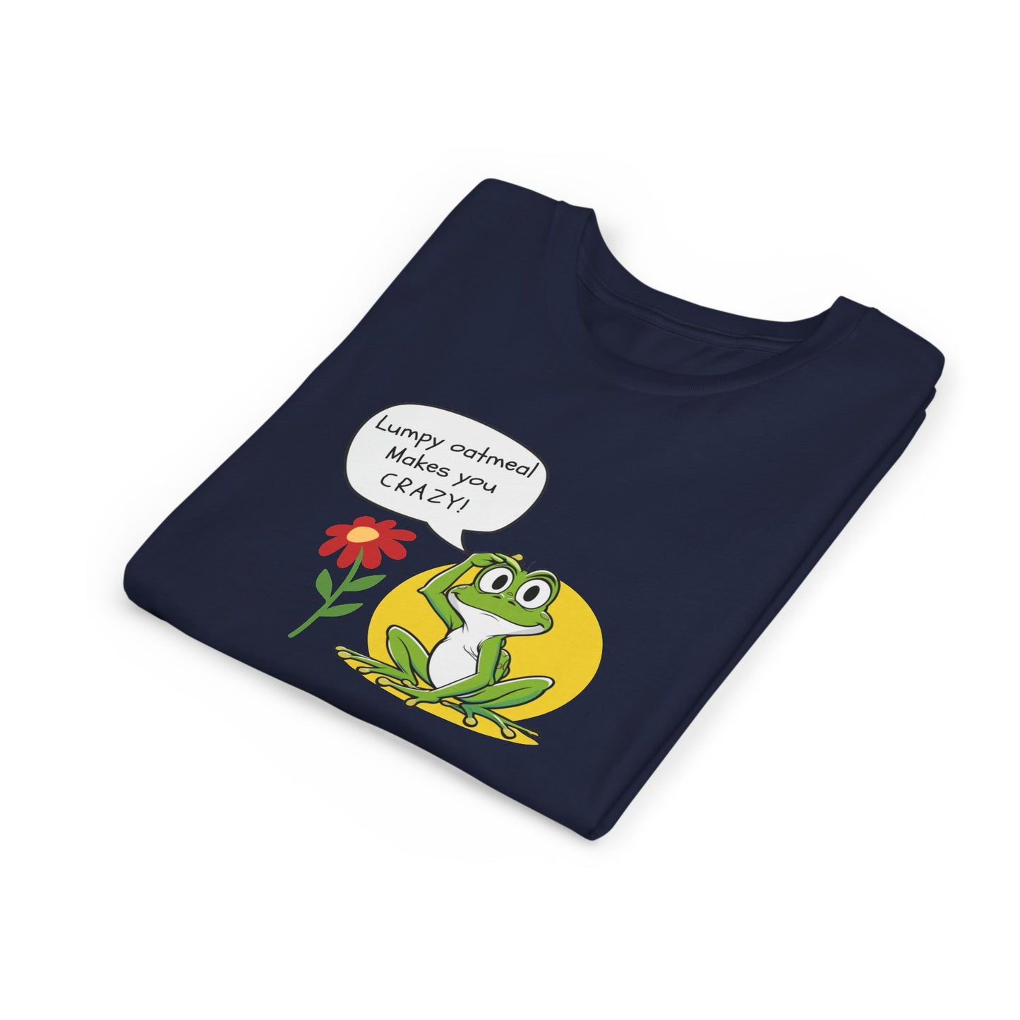 Lumpy Oatmeal Makes You CRAZY Funny Frog Youth Tee - Wishing You Crazy Fun, Cute Kids T-Shirt, Birthday Gift, Summer Outfit, Playful Apparel, Nature Lover Shirt
