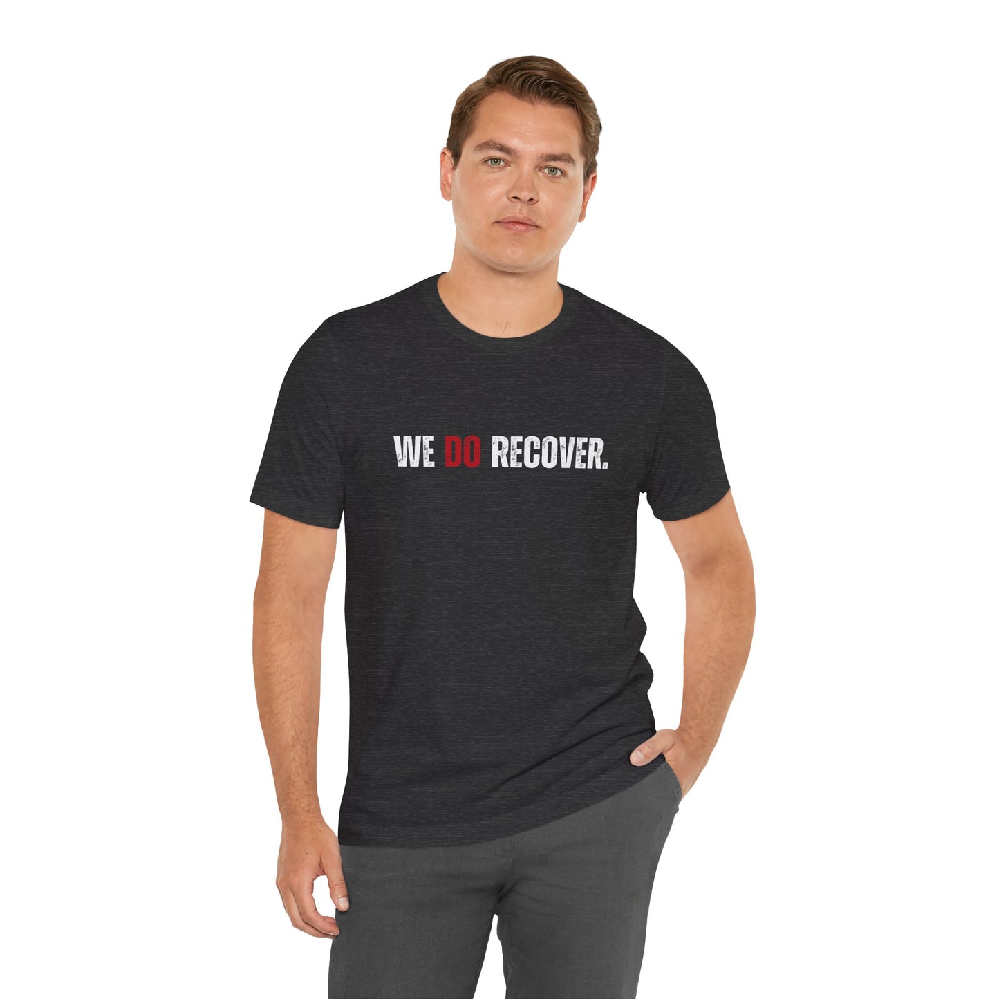 Recovery Awareness Jersey Tee Red WE DO RECOVER