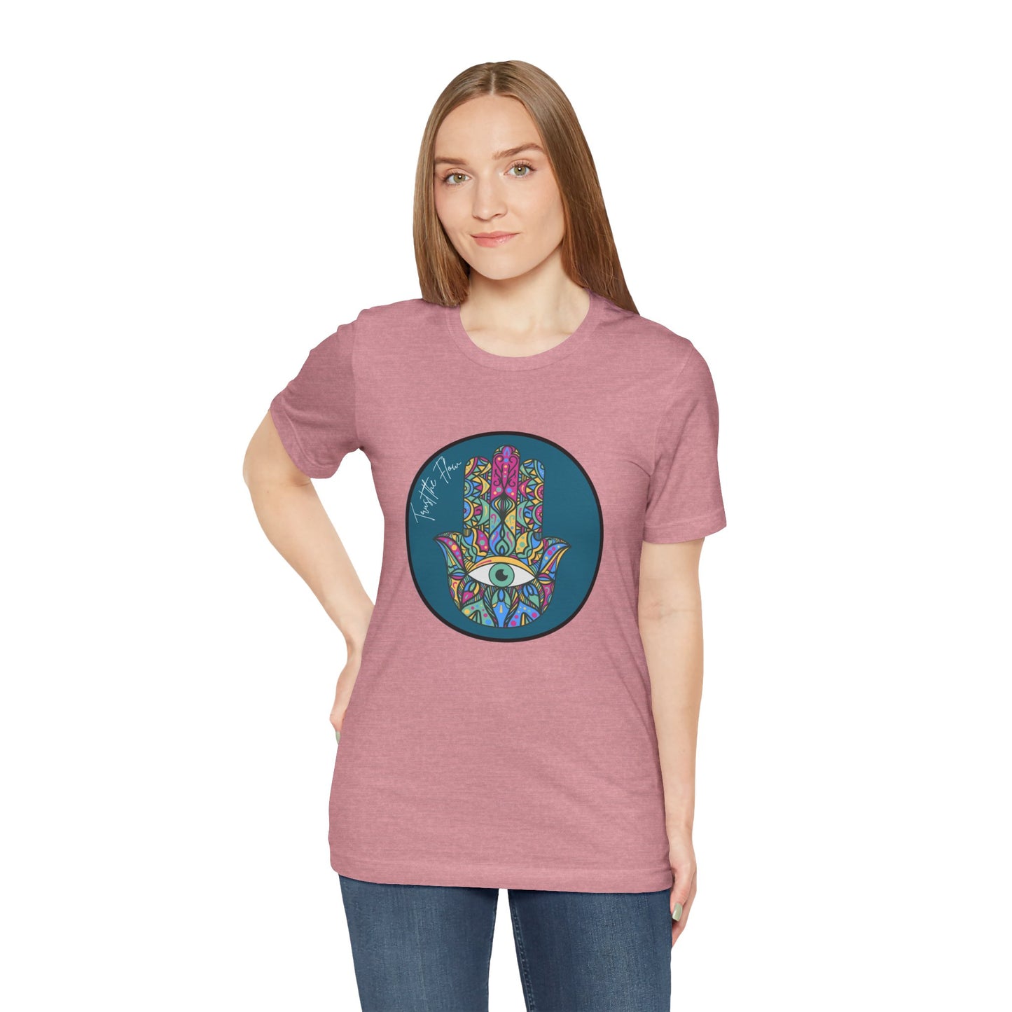 Trust the Flow Hamsa Symbol Unisex Jersey Short Sleeve Tee