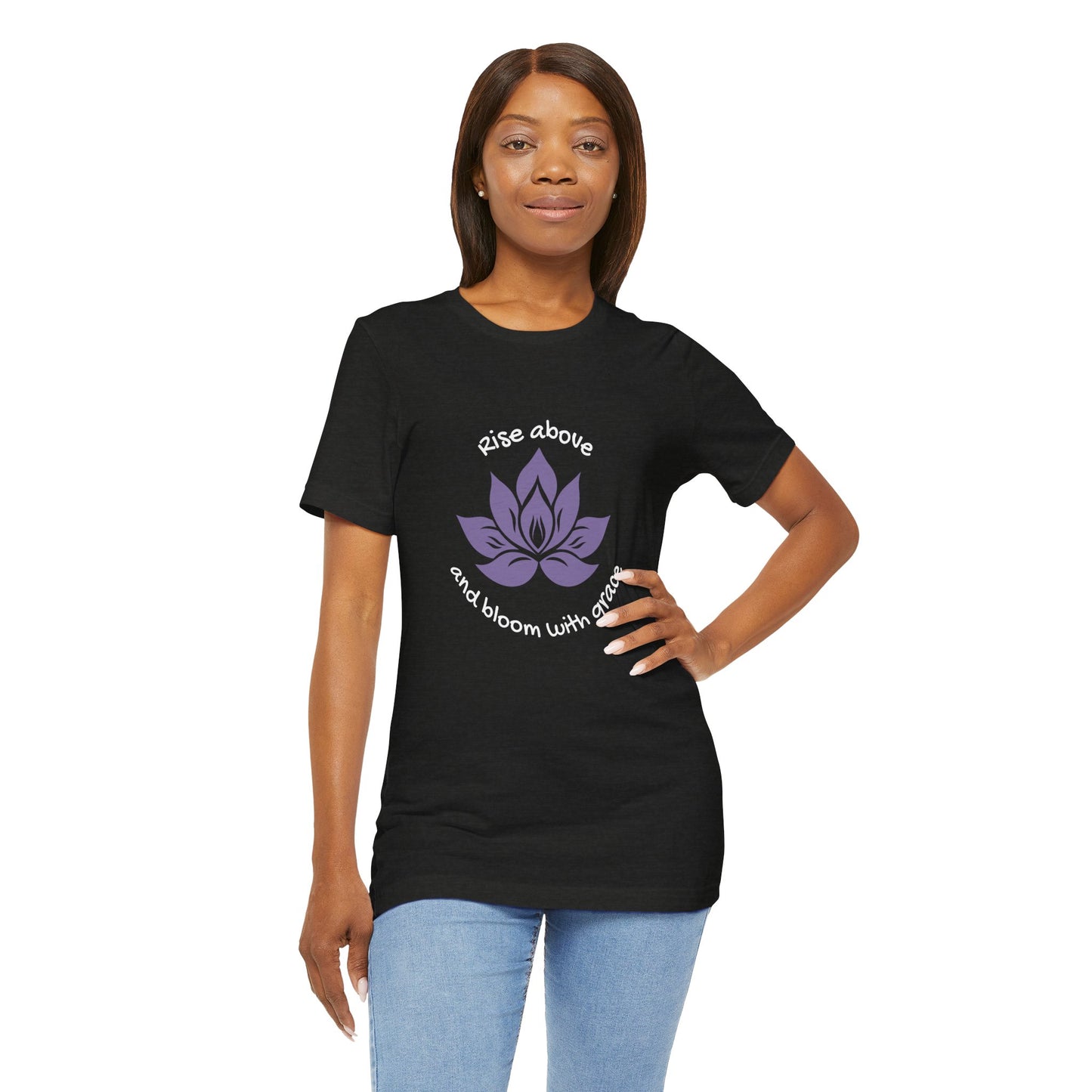 Rise Above and Bloom with Grace Lotus Flower Jersey Short Sleeve Tee