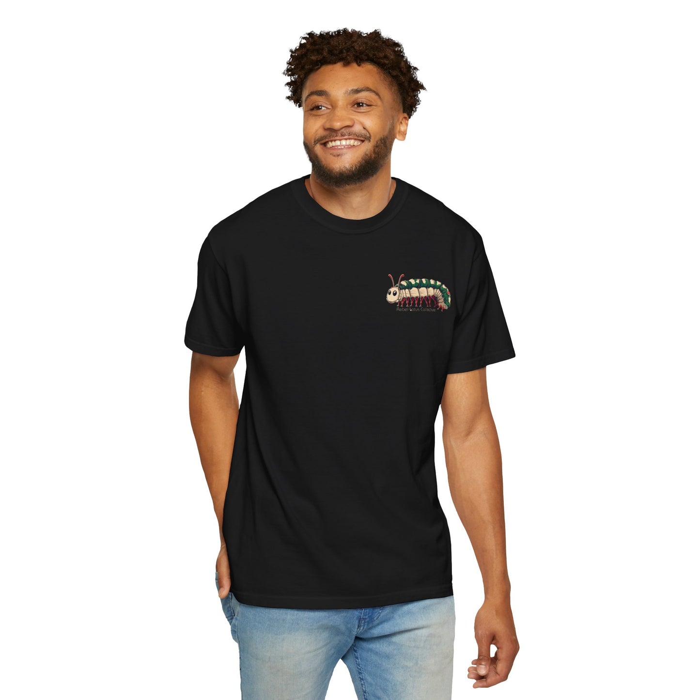 Metamorphosis Tee, Soft Cotton T-Shirt with Caterpillar/Moth Design, Casual Wear. Be Inspired