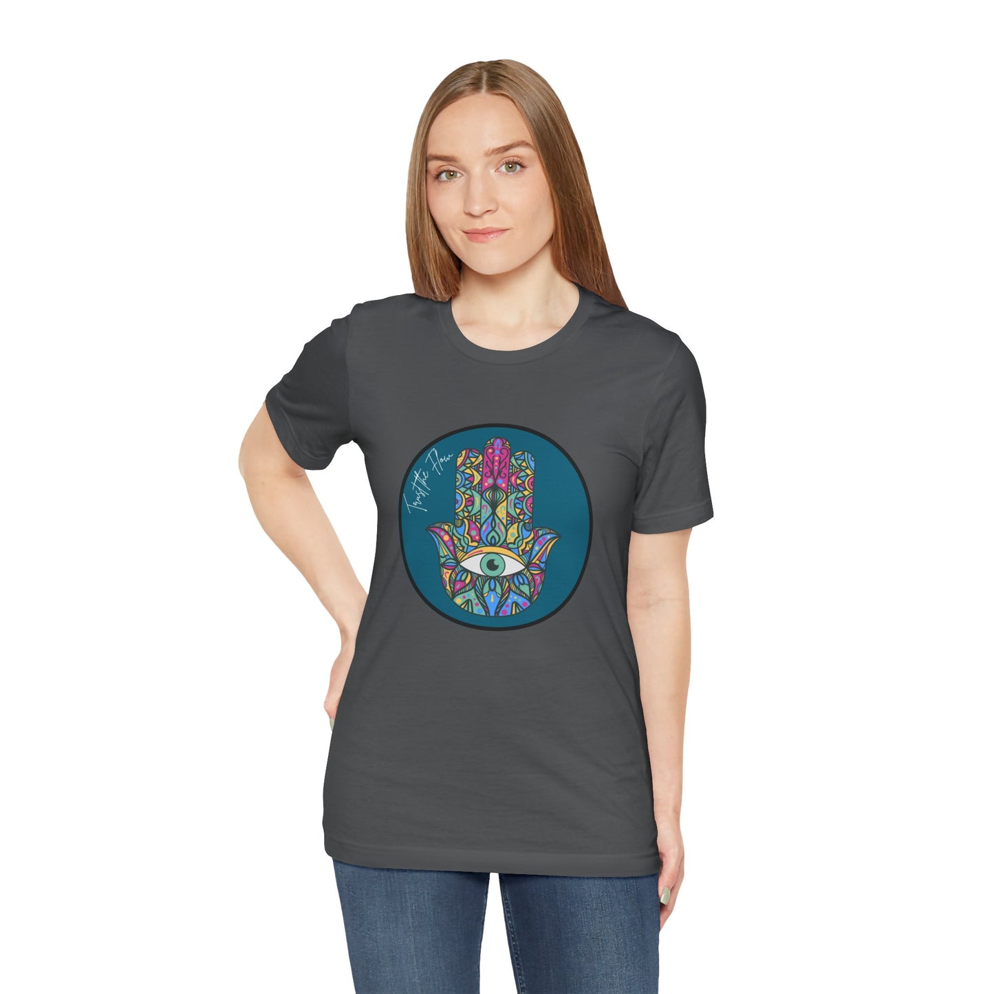 Trust the Flow Hamsa Symbol Unisex Jersey Short Sleeve Tee