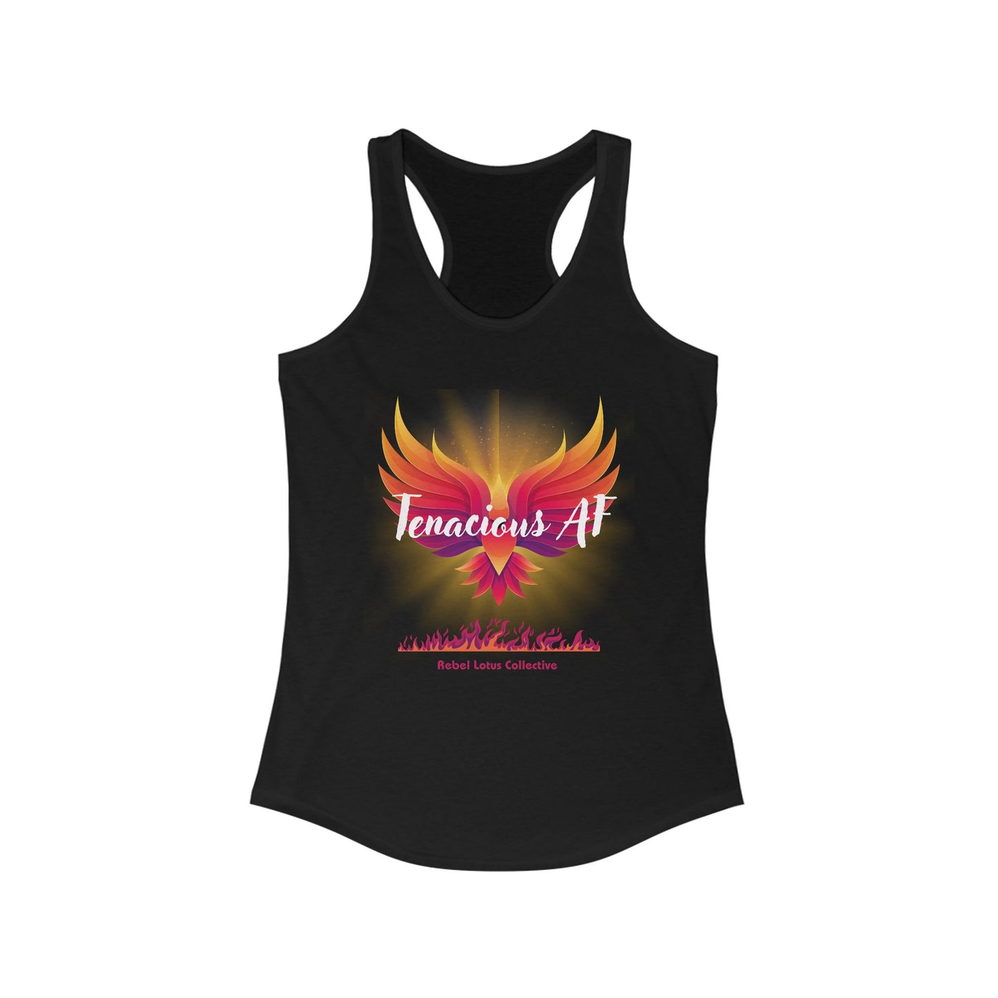 Empowering Women's Racerback Tank - "Tenacious AF" - Fitness Apparel, Inspirational Shirt, Workout Gear, Summer Top, Gift for Her