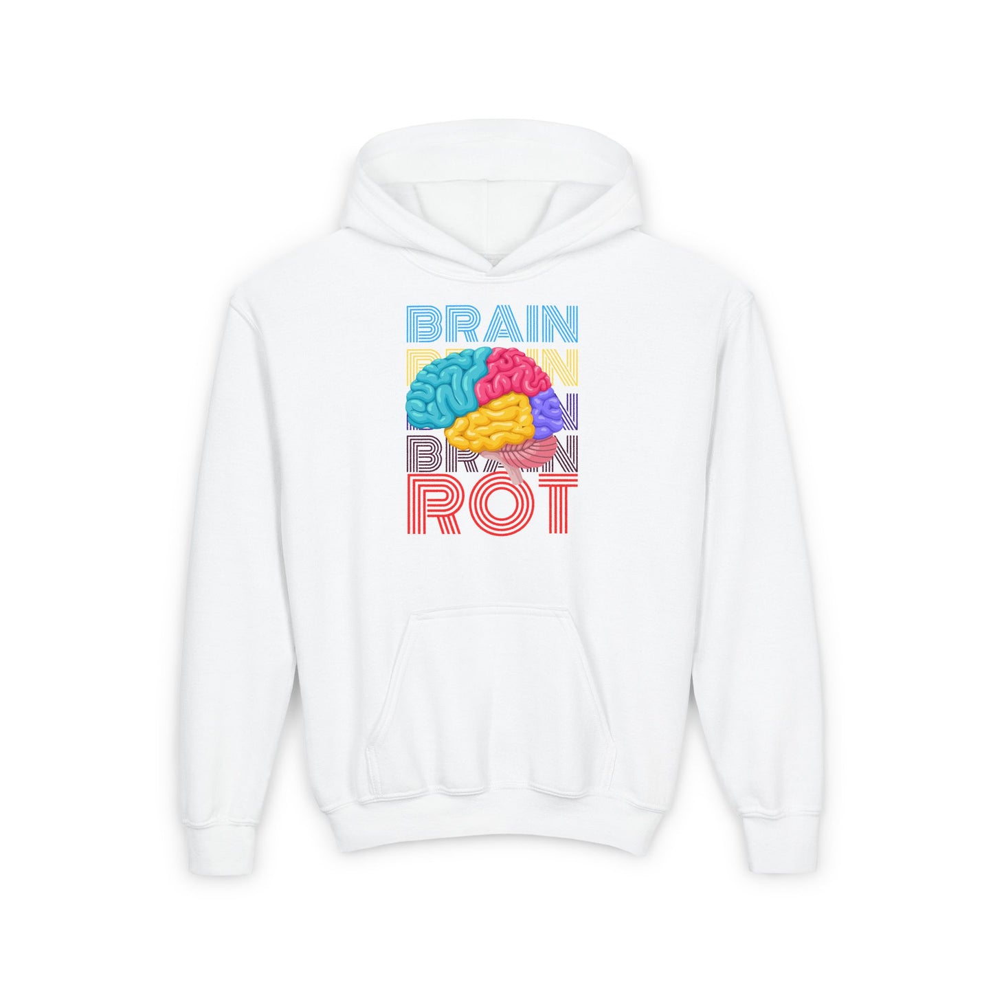 "Brain Rot" Youth Heavy Blend Hooded Sweatshirt