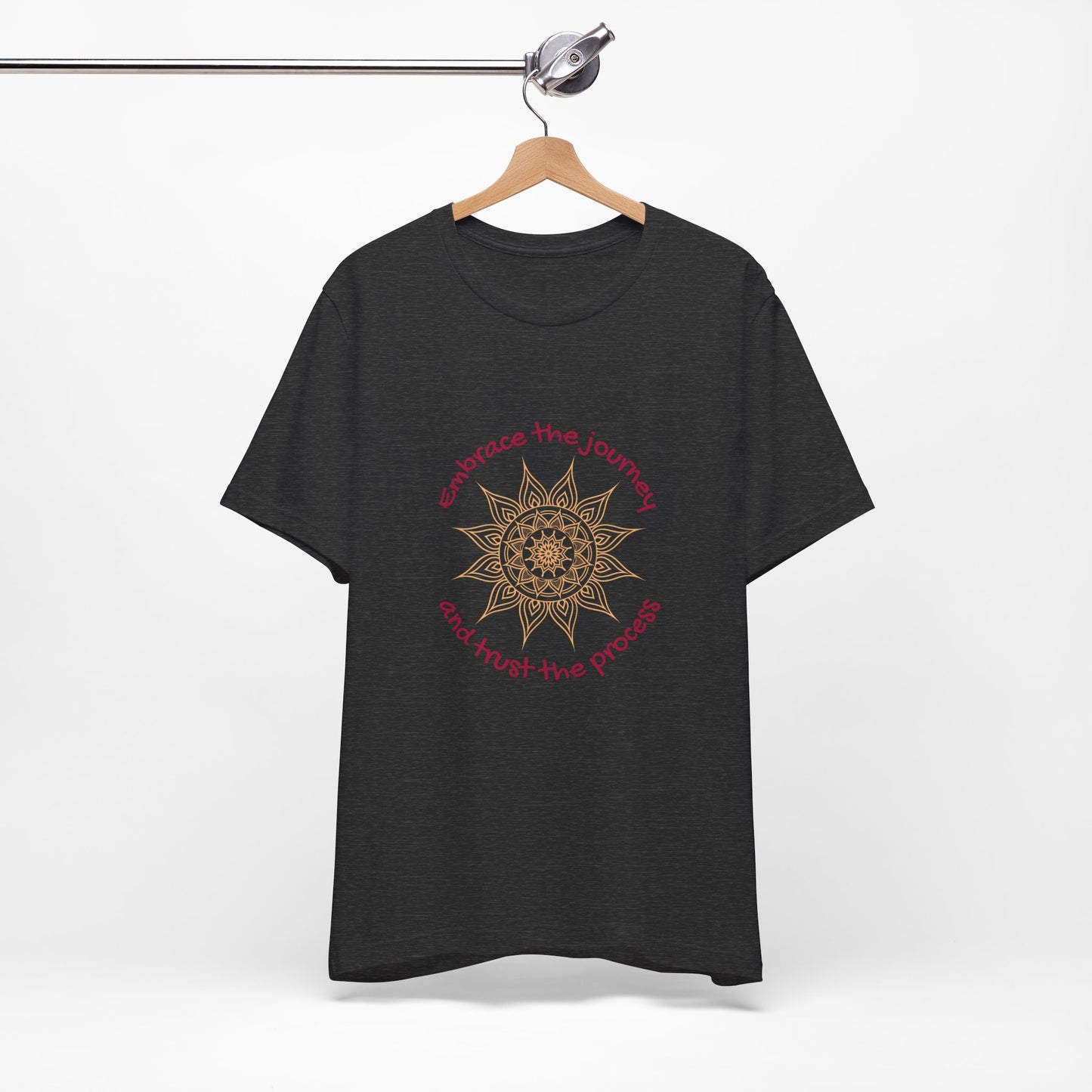 Embrace the Journey and Trust the Process Mandala Design Woman's Jersey Short Sleeve Tee