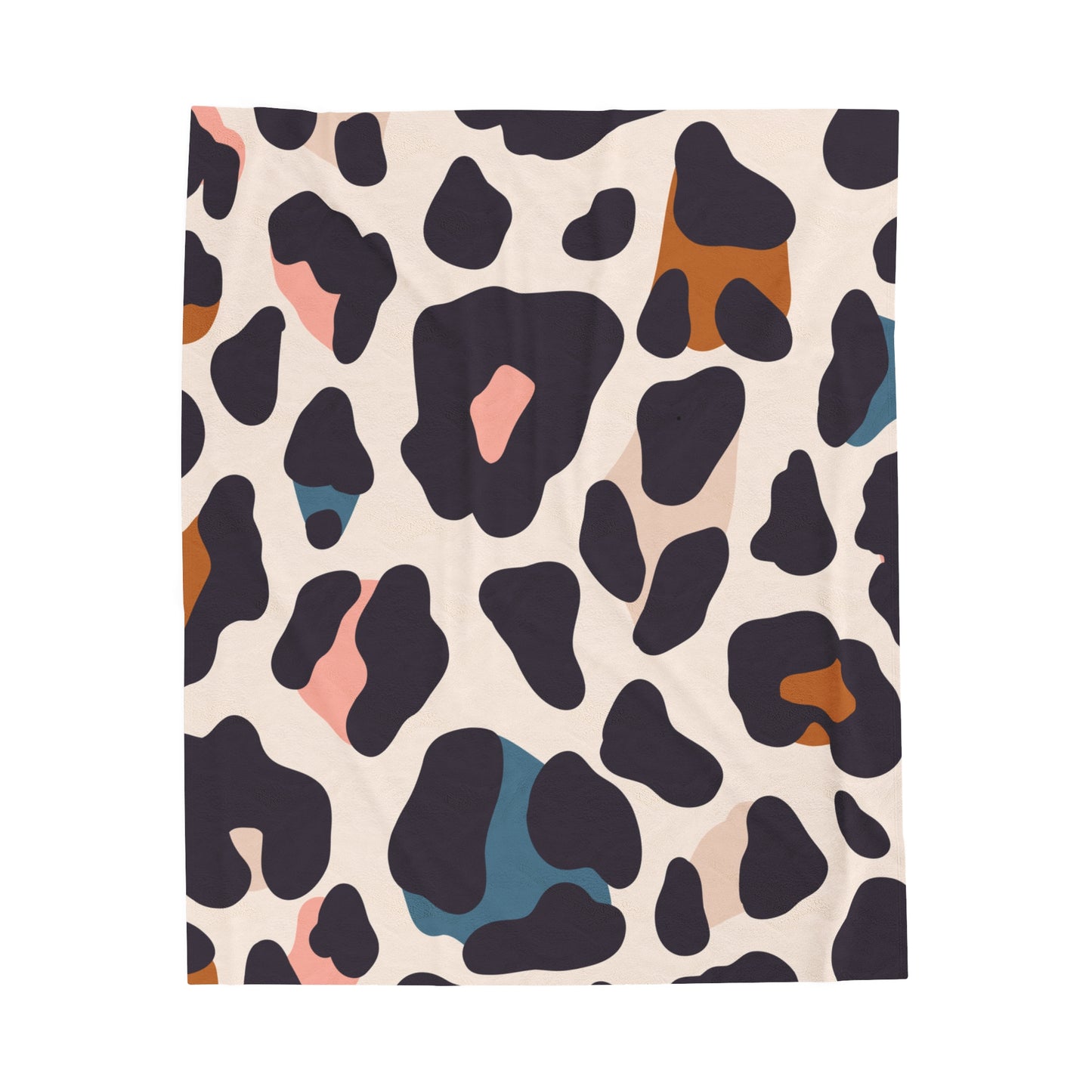 Leopard Print Velveteen Plush Throw Blanket