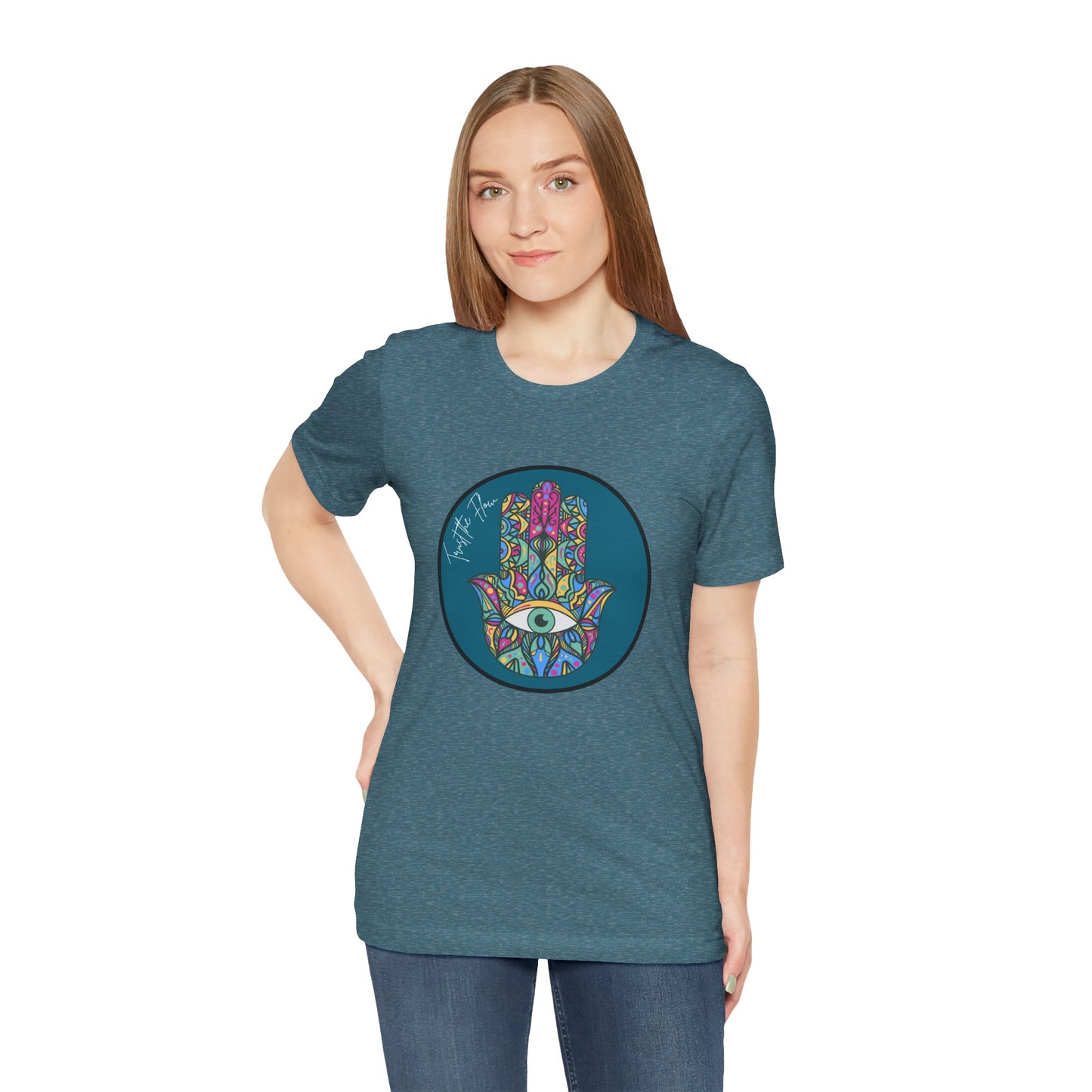 Trust the Flow Hamsa Symbol Unisex Jersey Short Sleeve Tee