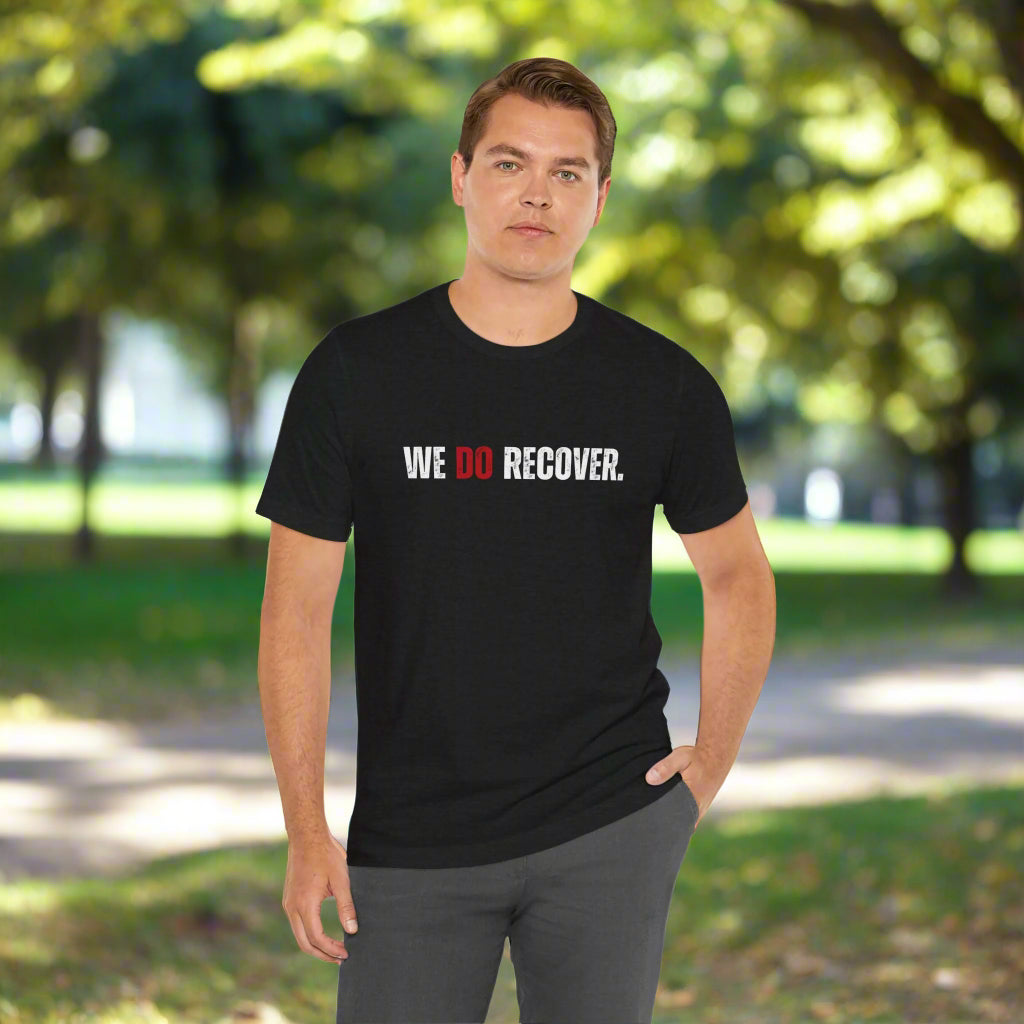 Recovery Awareness Jersey Tee Red WE DO RECOVER