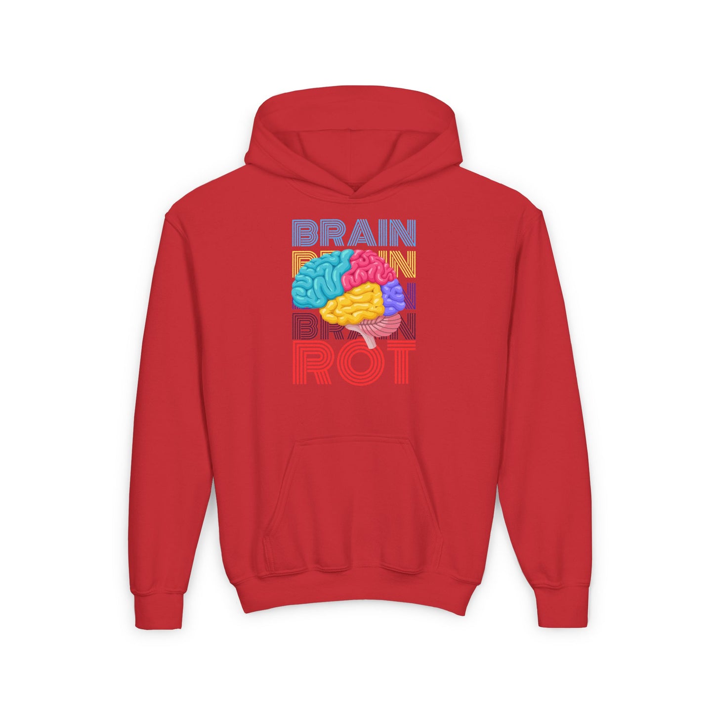 "Brain Rot" Youth Heavy Blend Hooded Sweatshirt