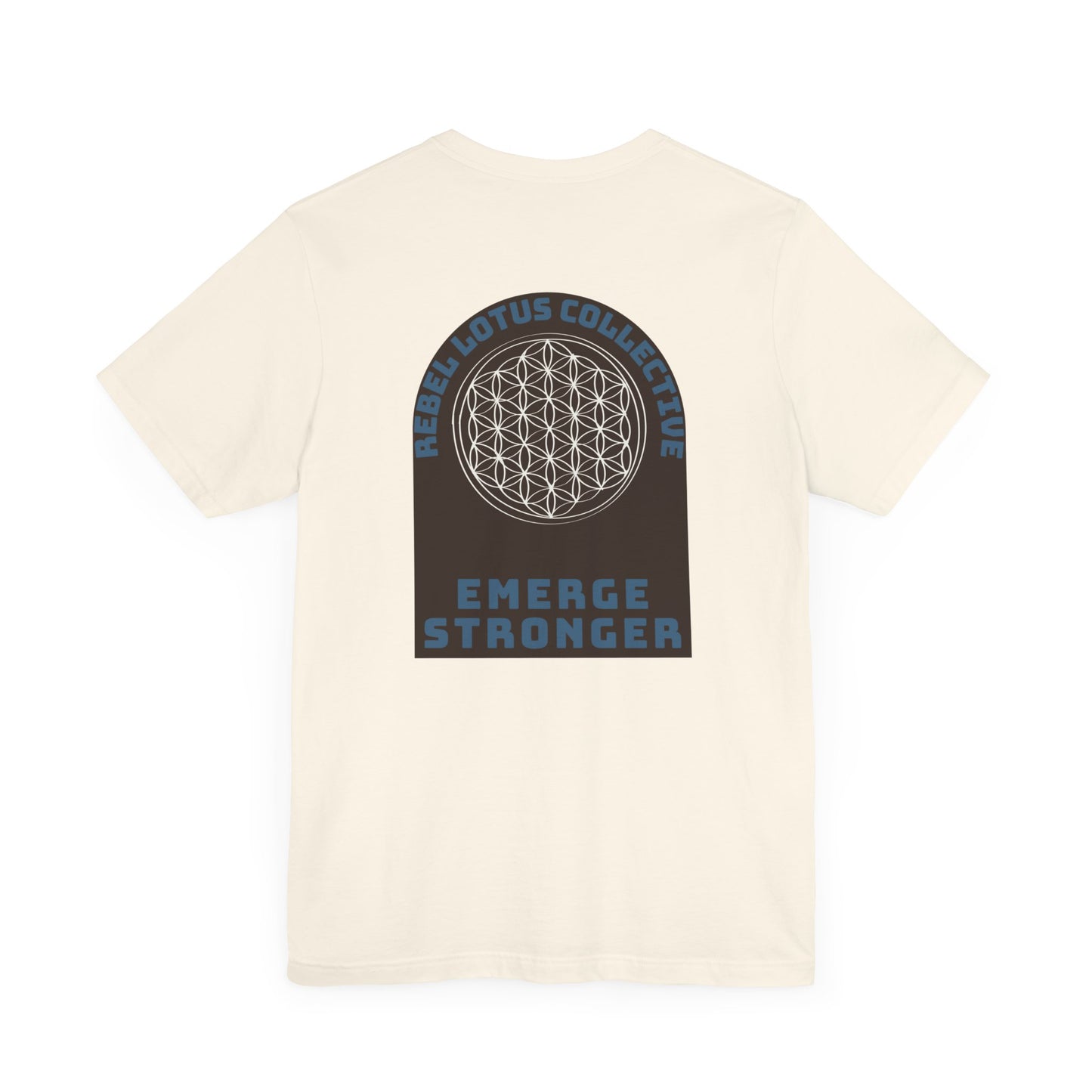 Flower of Life Emerge Stronger Mens Jersey Short Sleeve Tee