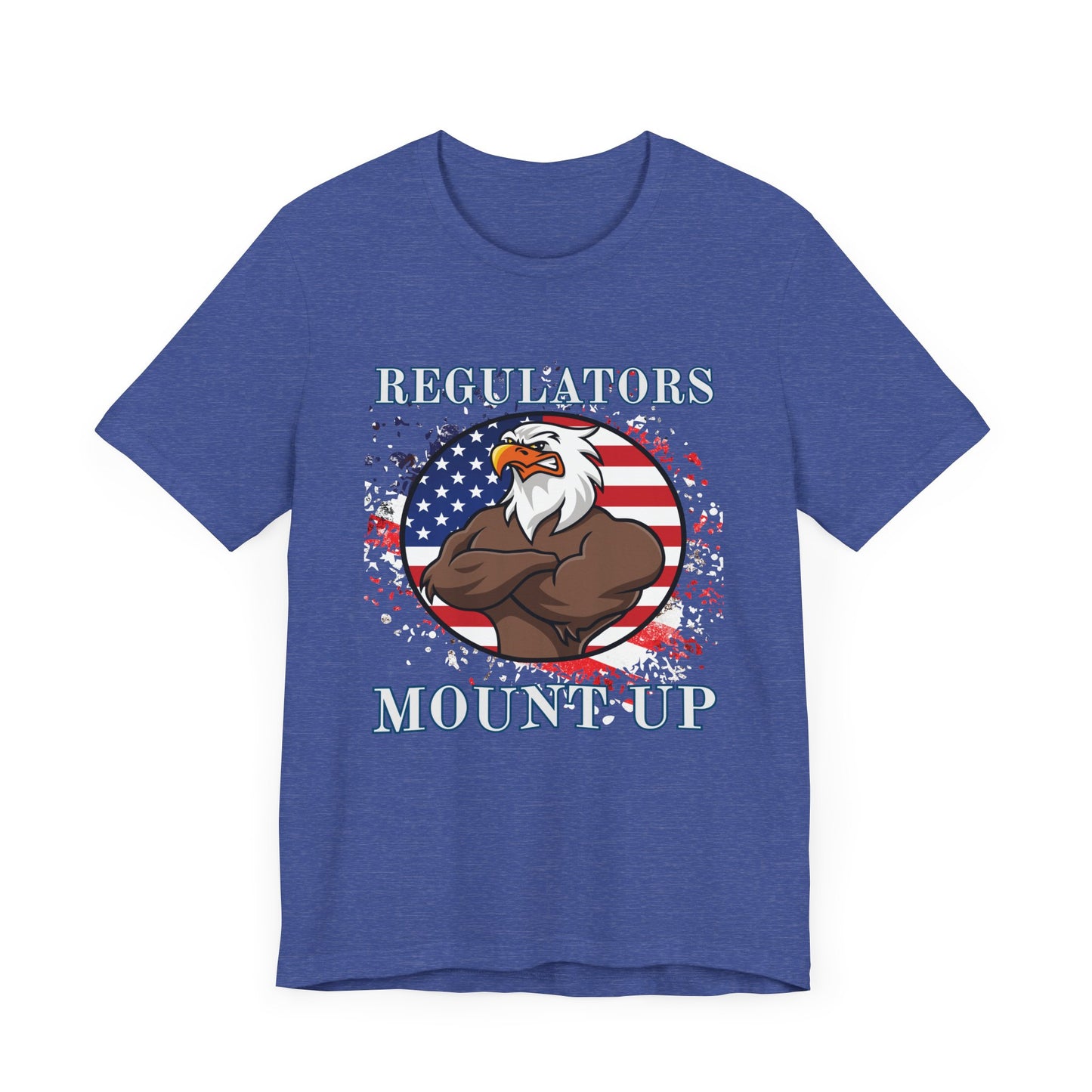 4th of July, Independence Day, Regulators Mount-Up Eagle Tee, Patriotic Short Sleeve Shirt, Casual Outfit, Independence Day Gift, Men's Universal Tee, Comfortable [...]