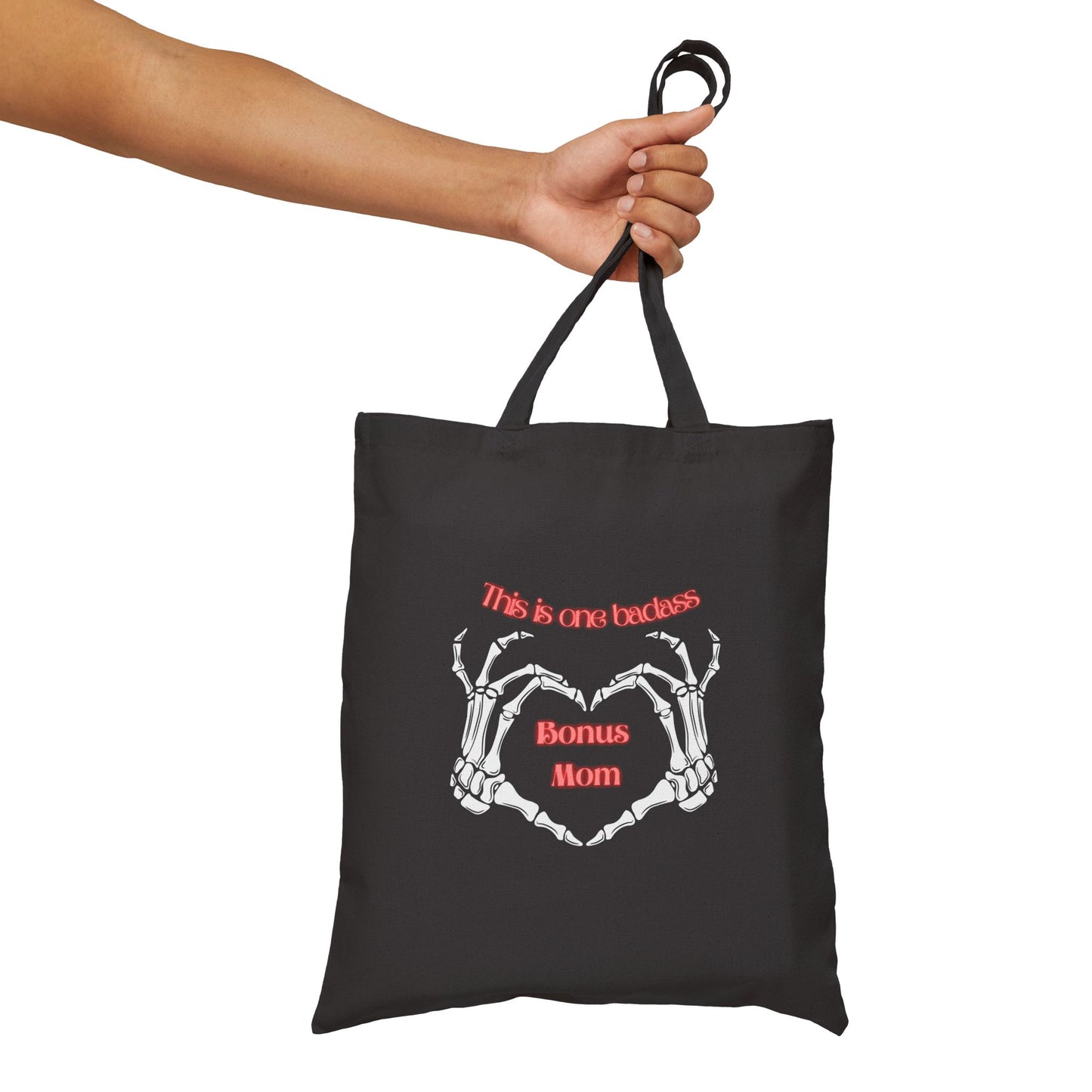 Badass Bonus Mom Cotton Canvas Tote Bag