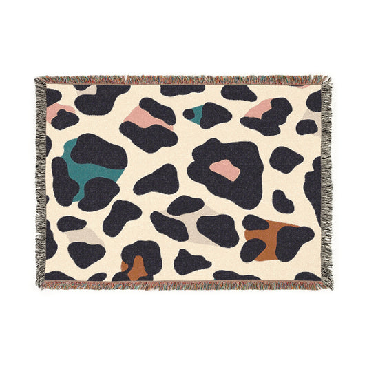 Leopard Print Woven Blanket