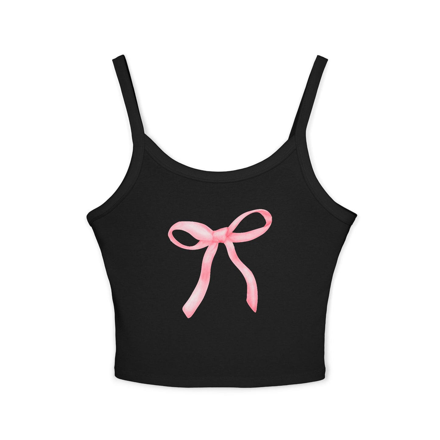 Bow Print Women's Spaghetti Strap Tank Top