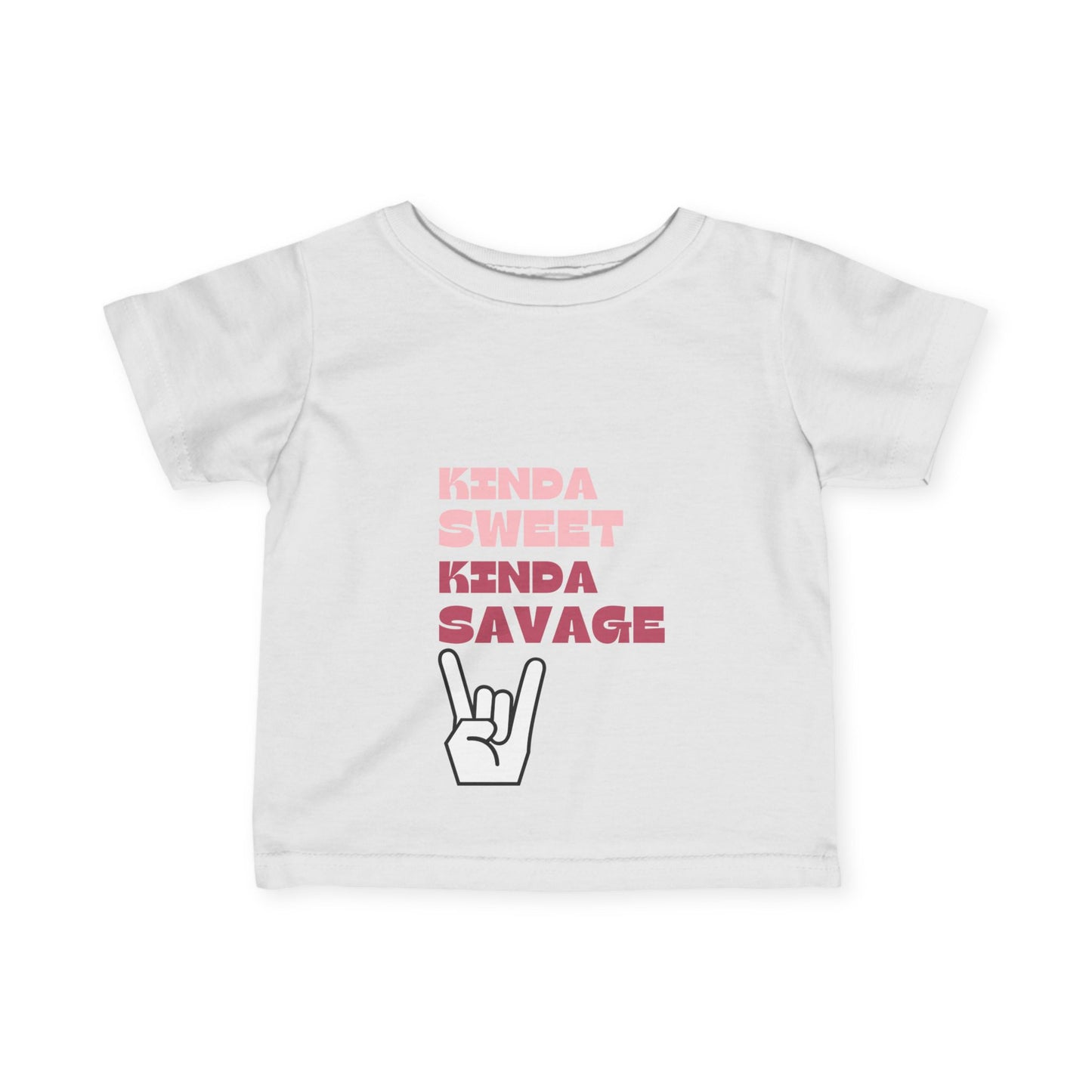 Kinda Sweet Kinda Savage Girls Infant Fine Jersey Tee