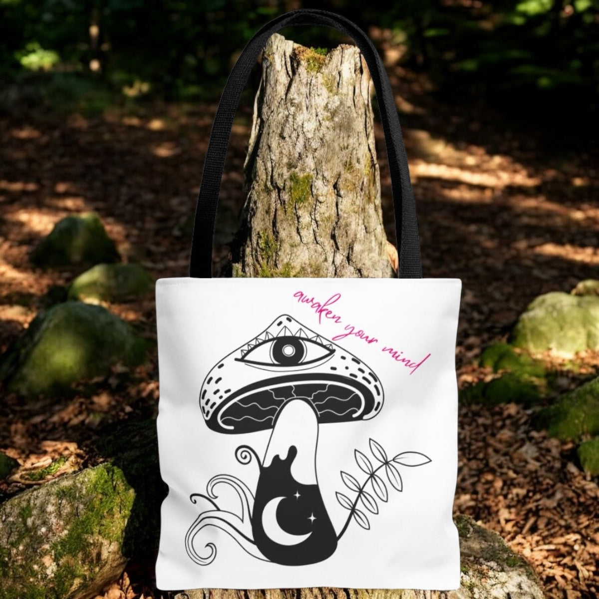 Awaken Your Mind Mushroom Tote Bag (AOP)