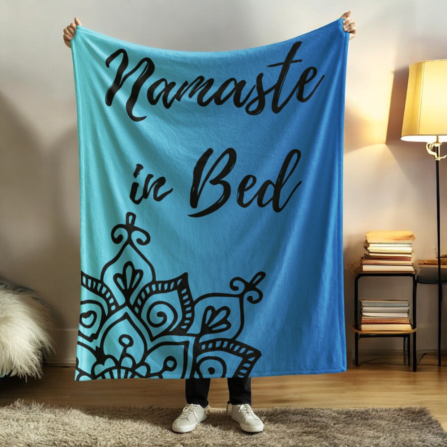 Namaste in Bed Velveteen Plush Throw Blanket