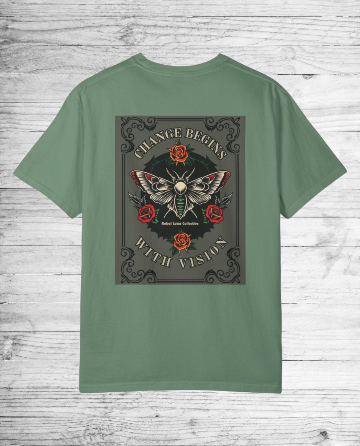 Metamorphosis Tee, Soft Cotton T-Shirt with Caterpillar/Moth Design, Casual Wear. Be Inspired