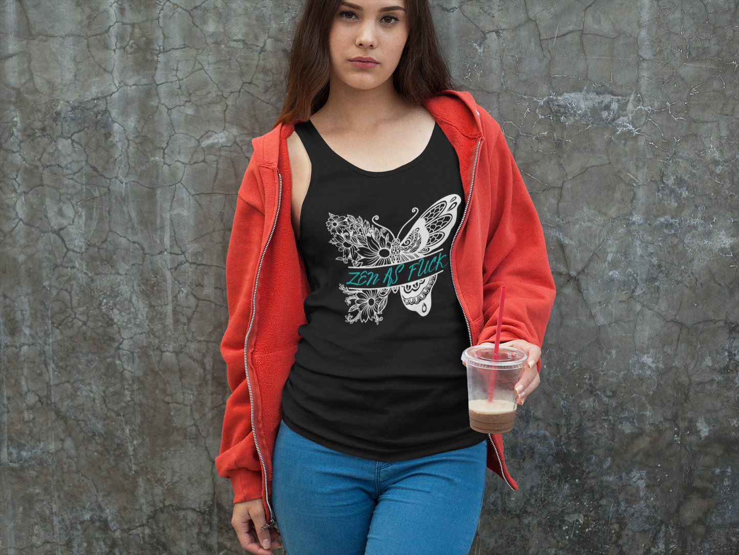 Zen is Fuck Butterfly Women's Ideal Racerback Tank